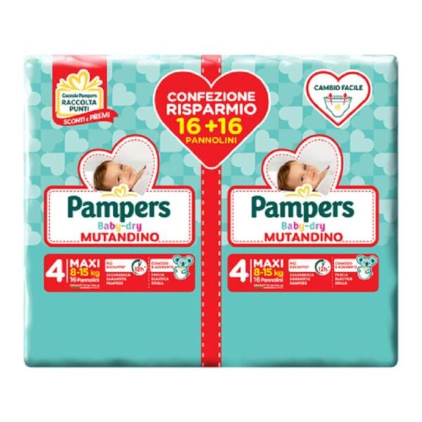 pampers baby dry mutandino doppio 4° X32