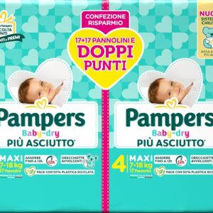 pampers baby dry pacco doppio 4°X34