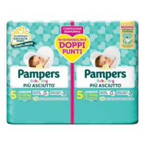 pampers baby dry pacco doppio 5° X32