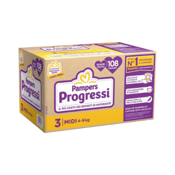 pampers progressi scatola 3° X108