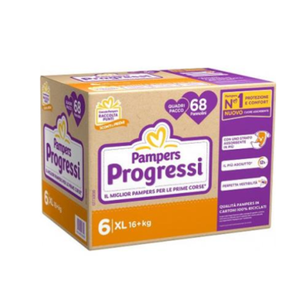 pampers progressi scatola 6° X68
