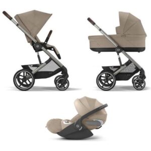 Cybex Trio Balios S Lux TPE Almond Beige con Cloud T Plus I-Size cozy beige
